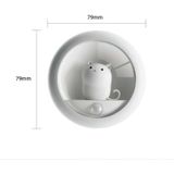 DZ-K610 Human Body Induction Night Light Cute Pet Bedroom Atmosphere Light USB Cabinet Wall Lamp(White)