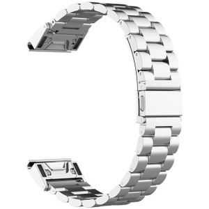 For Garmin Fenix5/Forerunner935/Garmin Approach S60 Stainless Steel Three Strains Of Metal Replacement Quick Release Strap(silver)
