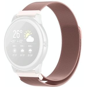 For Xiaomi Haylou Solar LS05 Milanese Casual Magnetic Strap  Size: Free Size(Rose Pink)