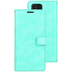 For Samsung Galaxy S21 Ultra 5G GOOSPERY Mansoor Series Crazy Horse Texture Horizontal Flip Leather Case With Bracket & Card Slot & Wallet (Mint Green)