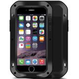 LOVE MEI voor de iPhone 7 Professional en krachtige stofdicht Shockproof anti-slip metaal beschermende Case(Black)