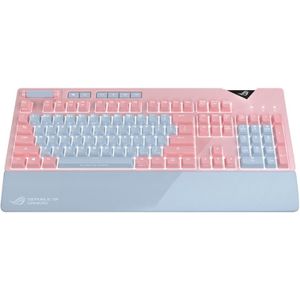 ASUS Strix Flare Pink LTD RGB Backlight Wired Mechanical Brown Switch Gaming Keyboard with Detachable Wrist Rest