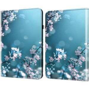 Voor iPad Air / Air 2 / 9.7 2017 / 2018 Kristaltextuur geschilderd lederen tablethoes (Plum Bossom)