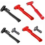 Car Safety Life-Saving Hammer Car Emergency Multifunctional Window Breaker  Colour: Deluxed Red With Fixed Rack