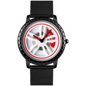 SKMEI 1634 Men Waterproof Watch Fashion Quartz Watch(White Mesh Belt)