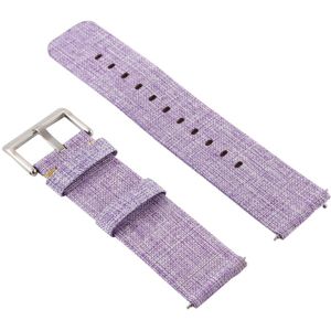 Simple Fashion Canvas Wrist Strap for Fitbit Versa / Versa 2(Light Purple)