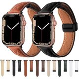 Voor Apple Watch Ultra 49 mm vouwgesp Rhombus lederen horlogeband