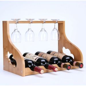 Bamboe wijnrek wijnglas ondersteboven rack wijn flesrek (1 laag)