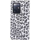 For Samsung Galaxy Note20 Ultra Leopard Pattern Horizontal Flip Leather Case with Holder & Card Slots(White)