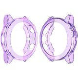 Suitable for Garmin Fenix 5 & 5 Plus transparent TPU Silica Gel Watch Case(Transparent purple)