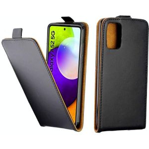 For Samsung Galaxy A52 5G /4G Business Style Vertical Flip TPU Leather Case with Card Slot(Black)