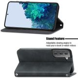 For Samsung Galaxy S21 Retro Skin Feel Business Magnetic Horizontal Flip Leather Case with Holder & Card Slots & Wallet & Photo Frame(Black)