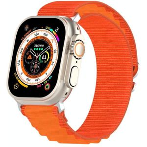 Dubbele kleur nylon horlogeband voor Apple Watch-serie 8 & 7 45 mm / SE 2 & 6 & SE & 5 & 4 44 mm / 3 & 2 & 1 42 mm
