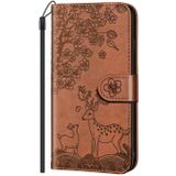 Sika Deer Embossing Pattern Horizontal Flip PU Leather Case with Holder & Card Slot & Wallet & Photo Frame For iPhone 6 Plus / 6s Plus(Brown)