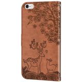Sika Deer Embossing Pattern Horizontal Flip PU Leather Case with Holder & Card Slot & Wallet & Photo Frame For iPhone 6 Plus / 6s Plus(Brown)