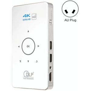 C6 2G+16G Android Smart DLP HD Projector Mini Wireless Projector? AU Plug (White)