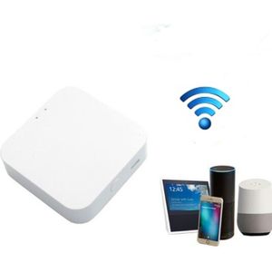 Bluetooth Multifunction Gateway Smart Home Door and Window Sensor Socket Control Center(White)