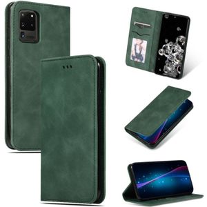 For Galaxy S20 Ultra Retro Skin Feel Business Magnetic Horizontal Flip Leather Case(Army Green)