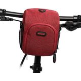 Rhinowalk Bicycle Front Handlebar Bag Multifunctional Shoulder Waterproof Mobile Phone Bag Cycling Riding Equipment Bag(Red)