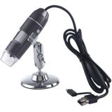 1000X Magnifier HD 0.3MP Image Sensor 3 in 1 USB Digital Microscope with 8 LED & Professional Stand (Black)