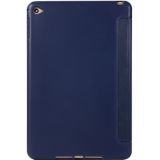 Honeycomb TPU Bottom Case Horizontal Deformation Flip Leather Case for iPad Mini 2019?with Holder (Dark Blue)