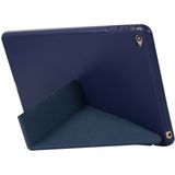 Honeycomb TPU Bottom Case Horizontal Deformation Flip Leather Case for iPad Mini 2019?with Holder (Dark Blue)