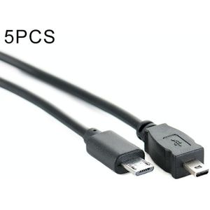 5 stks 30cm Micro USB naar Mini 8 PIN USB OTG Telefoongegevenskabel voor Nikon