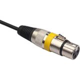 2055MFF-03 2 In1 XLR Male to Double Female Microphone Audio Cable  Length: 0.3m(Yellow)