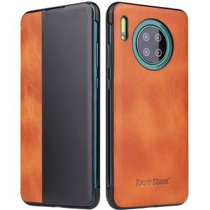 For Huawei Mate 30 Pro Crazy Horse Texture Smart View Window Horizontal Flip Leather Case(Brown)