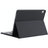 YT102B-A Detachable Candy Color Skin Texture Round Keycap Bluetooth Keyboard Leather Case with Touch Control & Pen Slot & Stand For iPad 10.2 (2020) & (2019) / Air 3 10.5 inch / Pro 10.5 inch(Black)