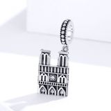 S925 Sterling Silver Notre Dame de Paris Pendent DIY Bracelet Necklace Accessories