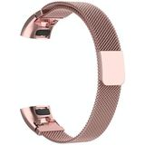 For Huawei Band 3 Pro / 4 Pro Milanese Replacement Strap Watchband(Rose Pink)