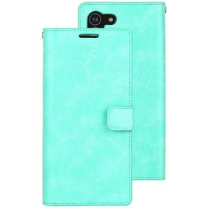 For Samsung Galaxy S21 5G GOOSPERY Mansoor Series Crazy Horse Texture Horizontal Flip Leather Case With Bracket & Card Slot & Wallet (Mint Green)