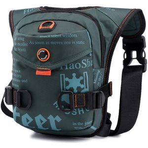HaoShuai 5126 Outdoor Riding Leg Bag Multifunctional Sports Men Chest Bag Portable Waist Bag Messenger Bag(Dark Green)