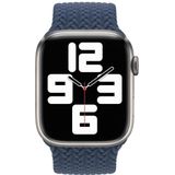 130mm Nylon Braided Watch Band For Apple Watch Series 7 41mm / 6&SE&5&4 40mm / 3&2&1 38mm(Dark Blue)