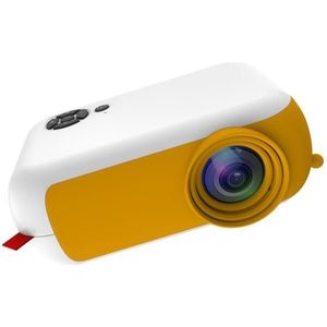 A10 480x360 Pixel Projector Support 1080P Projector  Style: Basic Model  White Yellow (EU Plug)