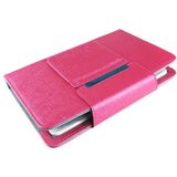 Universal Bluetooth Keyboard with Leather Case & Holder for Ainol / PiPO / Ramos 9.7 inch / 10.1 inch Tablet PC(Magenta)