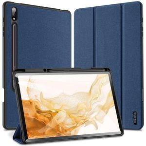 Voor Samsung Galaxy Tab S7 Fe / S7 + DUX DUCIS DOMO-serie Horizontale Flip Magnetische PU-lederen tas met drie-vouwbare houder & wake-up / slaapfunctie