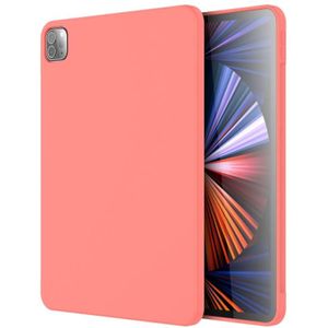 Mutal Silicone Microfiber Tablet Case voor iPad Pro 12.9 inch (roze oranje)