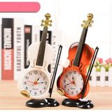 Multi-functional Originality Violin Electronics Pointer Alarm Clock with Pen Holder (Red)