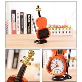 Multi-functional Originality Violin Electronics Pointer Alarm Clock with Pen Holder (Red)