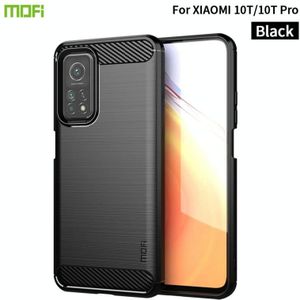 For Xiaomi Mi 10T / 10T Pro / Redmi  K30S MOFI Gentleness Series Brushed Texture Carbon Fiber Soft TPU Case(Black)
