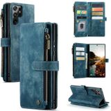 Voor Samsung Galaxy S22 Ultra 5G Caseme C30 Multifunctionele Telefoon Lederen Case met Houder & Card Slot & Portemonnee
