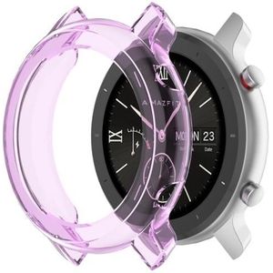 For Huami Amazfit GTR 47mm TPU Half Case Watch Case(Transparent Purple)