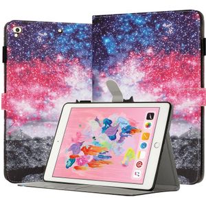 Voor iPad Air / Air 2 / 9.7 2017 / 2018 Geschilderd lederen Smart Tablet Case (Starry Sky Cat)