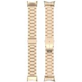 For Garmin Forerunner 45 / 45S / Swim 2 Universal Three Beads Stainless Steel Replacement Wrist Strap Watchband(Champagne Gold)