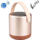 A056  Portable Outdoor Metal Bluetooth V4.1 Speaker with Mic  Support Hands-free & AUX Line In (Gold)