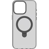 Voor iPhone 15 Pro MOMAX Magsafe metalen houder transparant telefoonhoesje (transparant zwart)