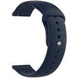 18mm Universal Reverse Buckle Wave Silicone Strap  Size:S(Navy Blue)