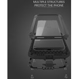 LOVE MEI Metal Dropproof + Shockproof + Dustproof Protective Case for iPhone X / XS (Black)